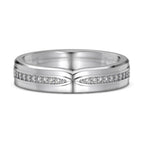 Sterling Silver Ring For Men And Women Couple Rings Design Zircon Inlaid Couple's Ring