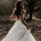 Robe de mariée blanche en dentelle pour femme
