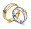 Bagues de mariage romantiques pour amoureux, en acier inoxydable couleur or, bagues de couple pour fiançailles, bijoux de fête, alliances