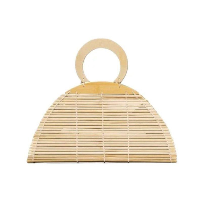 Pochette en bambou tressé Sac à main en bambou naturel Main Image