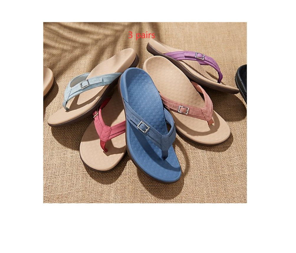 Sandales nu-pieds plates décontractées pour femme