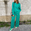 Ensemble pull et pantalon ample deux pièces pour femme