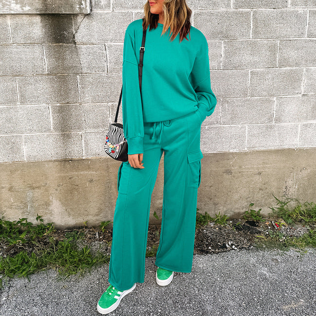 Baggy Pants Two-piece Sweater For Women Hover Image