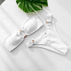 Maillot de bain bikini blanc pour femme, modèle mode personnalité