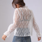 Chemise Mode Femme Broderie Creuse