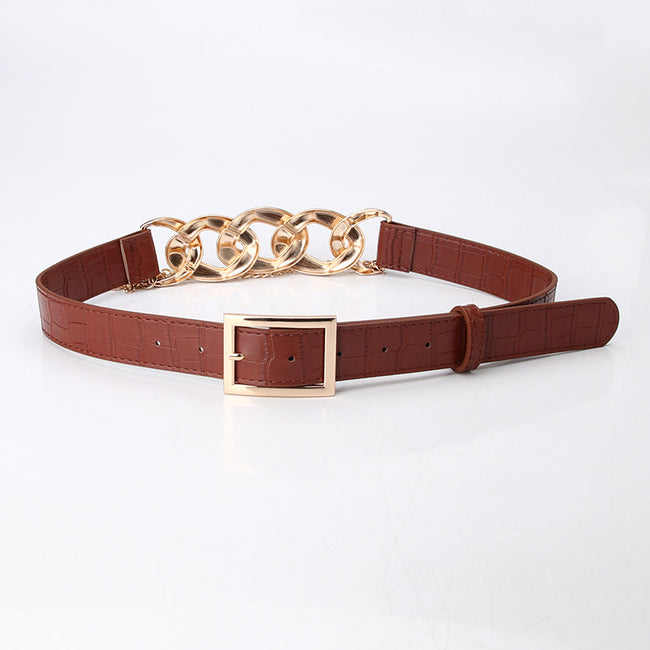 Ceinture Femme Personnalité Mode Street Shooting Chaîne Maillons Métalliques Hover Image