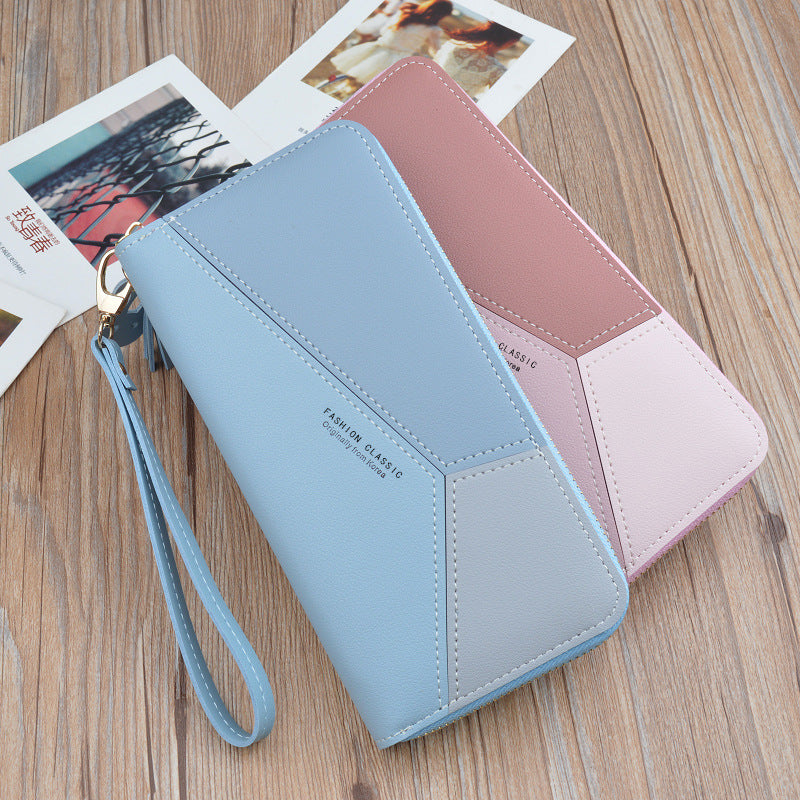 Sac à main pochette cousue Grande capacité Nouveau portefeuille étudiant Sac de téléphone portable
