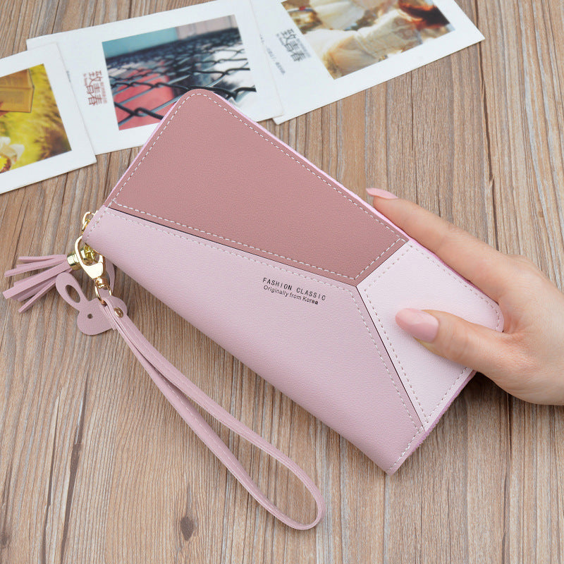 Sac à main pochette cousue Grande capacité Nouveau portefeuille étudiant Sac de téléphone portable