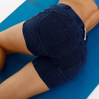Short de sport taille haute pour femme – Legging de yoga extensible