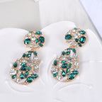 Bijoux de luxe pour femmes Accessoires colorés Boucles d'oreilles pendantes gracieuses pour dames