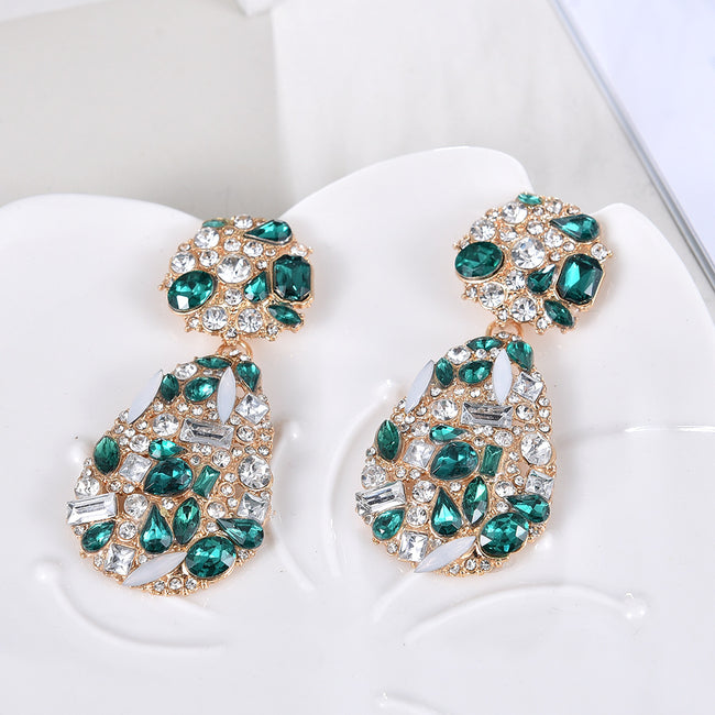Bijoux de luxe pour femmes Accessoires colorés Boucles d'oreilles pendantes gracieuses pour dames Hover Image