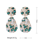 Bijoux de luxe pour femmes Accessoires colorés Boucles d'oreilles pendantes gracieuses pour dames