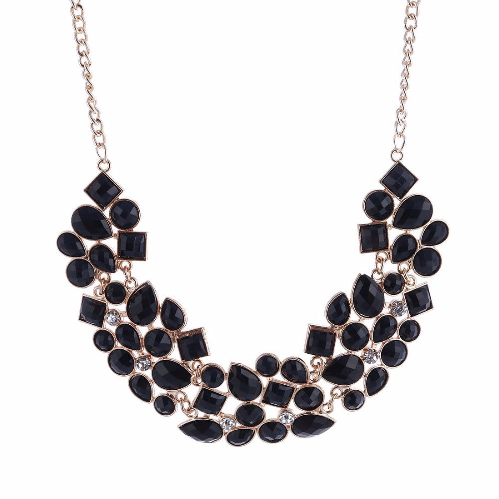 Collier et pendentif ethnique bohème, bijoux multicouches de perles, collier long vintage, bijoux faits à la main en acrylique pour femmes