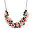 Collier et pendentif ethnique bohème, bijoux multicouches de perles, collier long vintage, bijoux faits à la main en acrylique pour femmes
