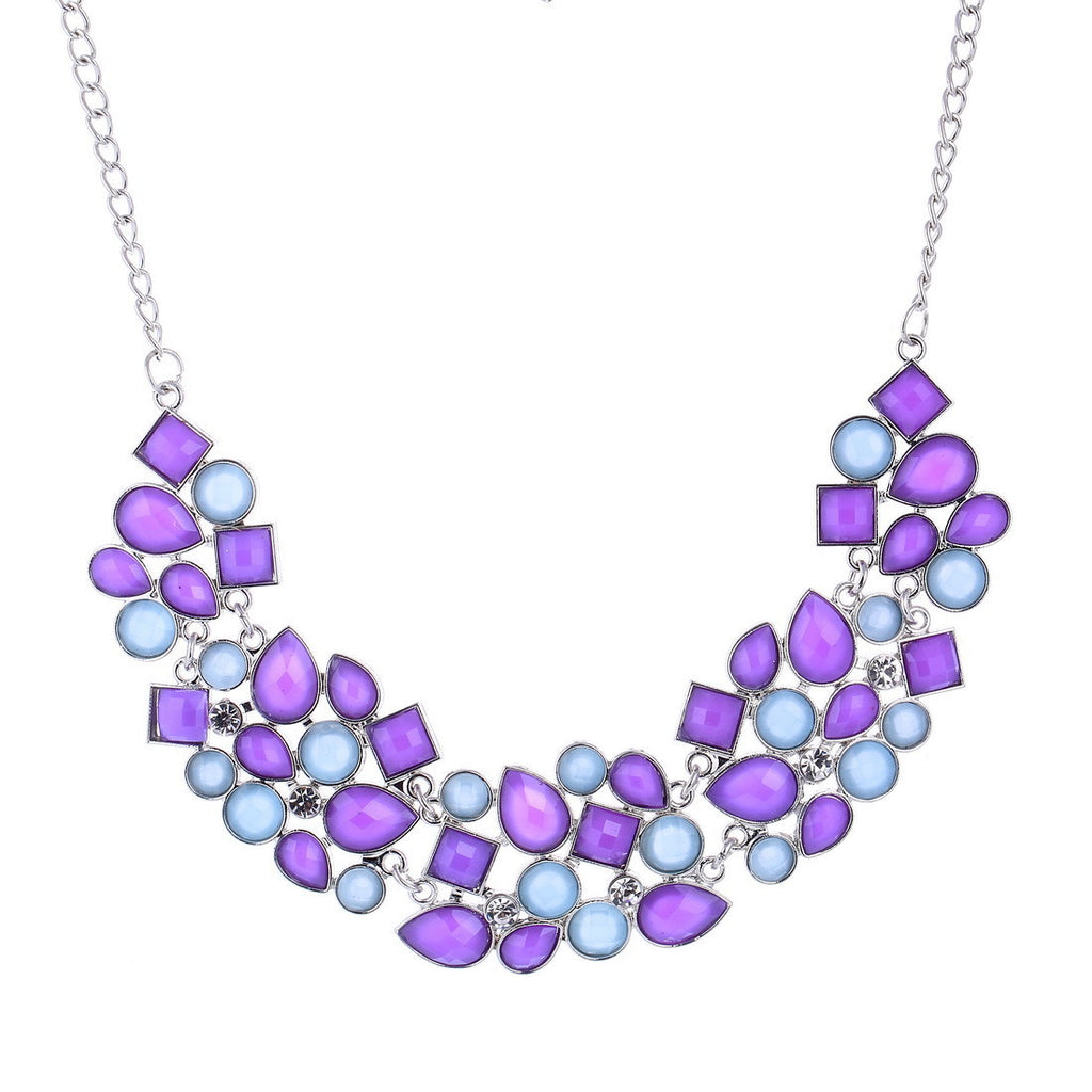 Collier et pendentif ethnique bohème, bijoux multicouches de perles, collier long vintage, bijoux faits à la main en acrylique pour femmes