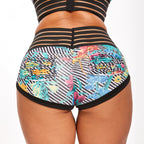 Shorts de yoga moulants et sexy en tie-dye imprimé pour femmes