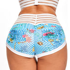 Shorts de yoga moulants et sexy en tie-dye imprimé pour femmes