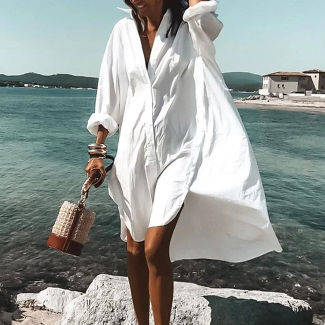 Robe Chemise Tendance et Tempérament Explosif Main Image