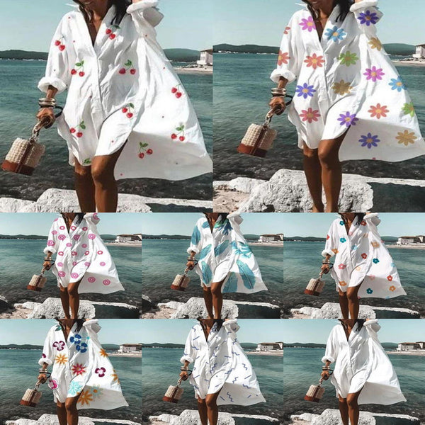 Robe Chemise Tendance et Tempérament Explosif