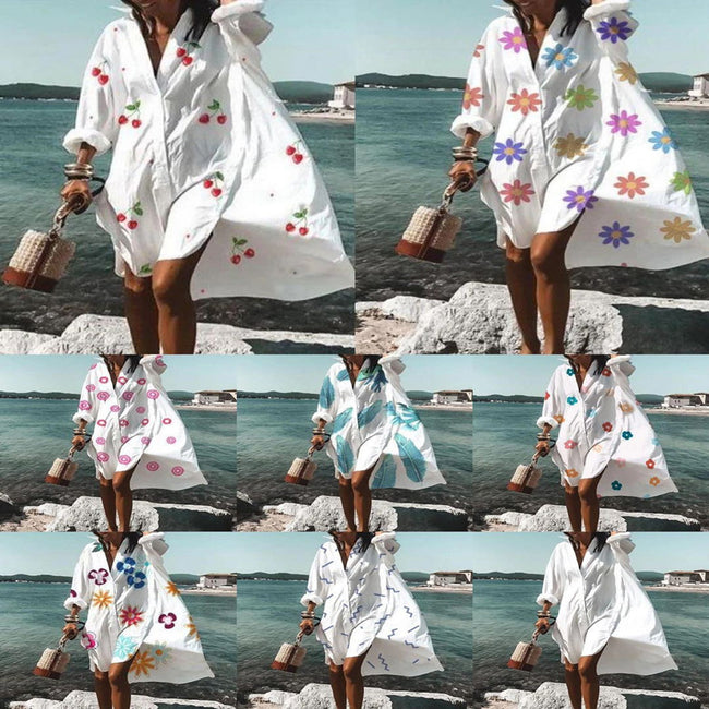 Robe Chemise Tendance et Tempérament Explosif Hover Image