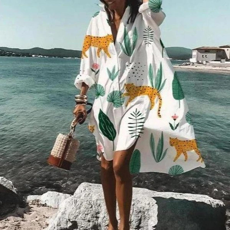 Robe Chemise Tendance et Tempérament Explosif