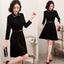 Robe de printemps de style coréen à col tailleur, tenue de cérémonie professionnelle haut de gamme pour femmes.
