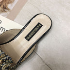 Baotou Demi-Chaussons Femme Plats Pointus Sandales et Chaussons Paresseux