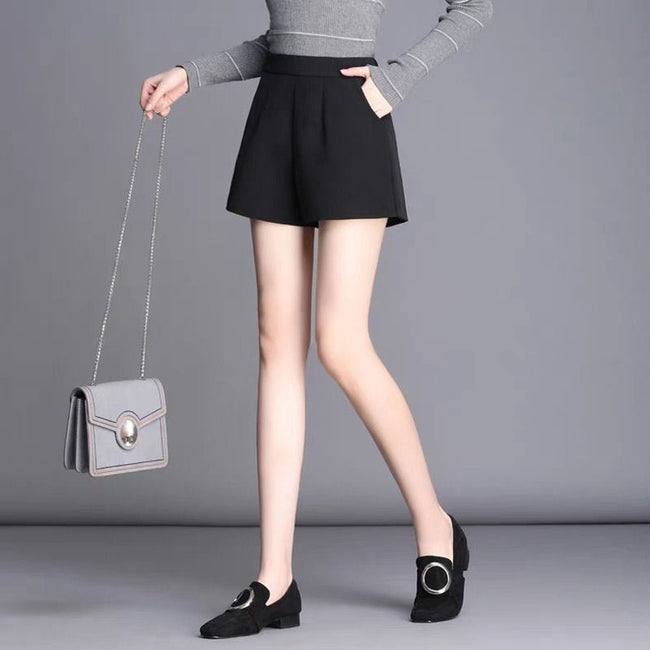 Shorts grande taille femme trapèze, taille haute, jambes larges, printemps et automne Main Image