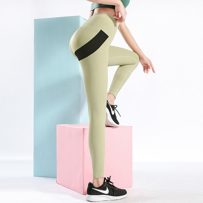 Legging de yoga patchwork sexy cœur pour femme Hover Image
