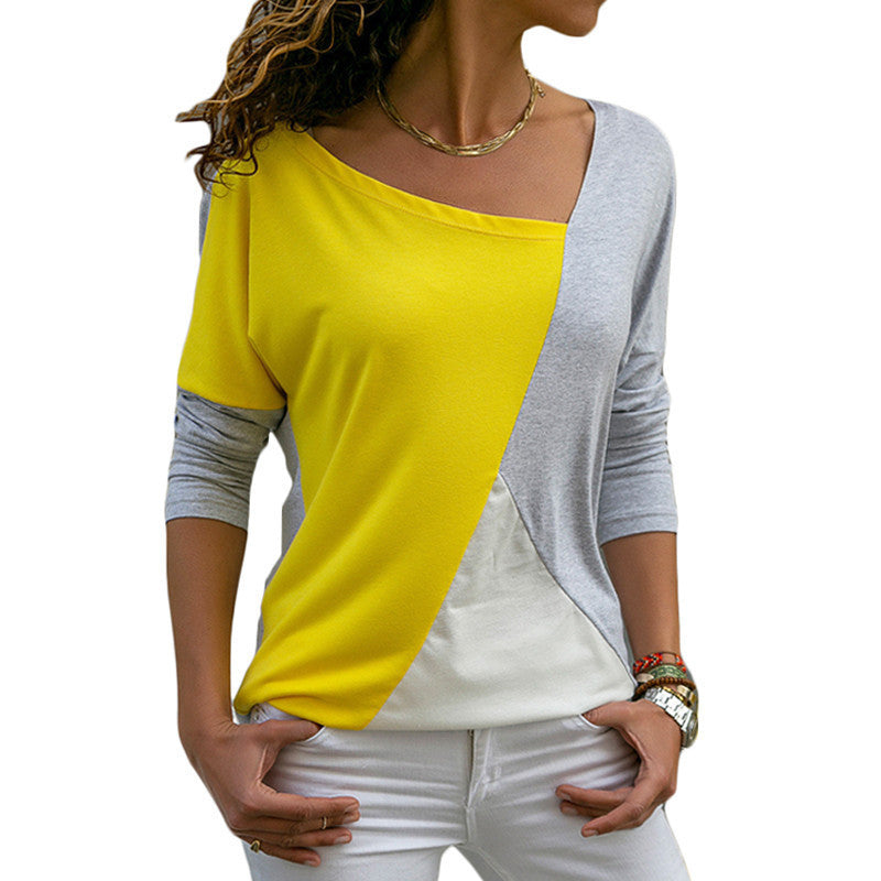 T-shirt femme décontracté à manches longues pour l'automne