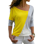 T-shirt femme décontracté à manches longues pour l'automne
