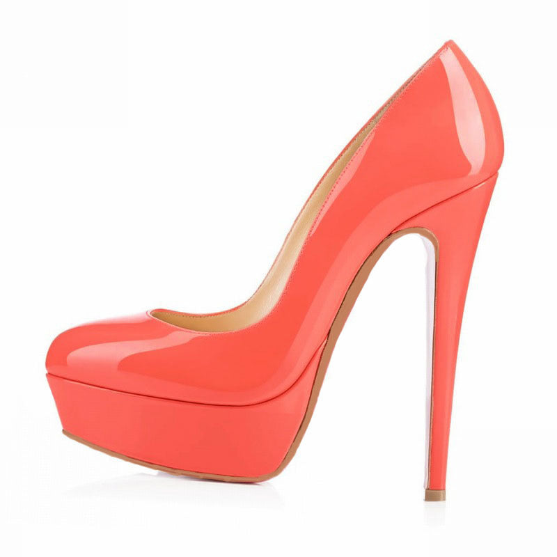 Chaussures Femme à Talons Hauts Baotou Bout Rond Grande Taille Européenne Et Américaine