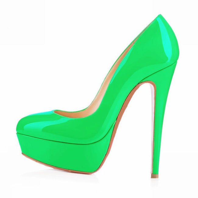 Chaussures Femme à Talons Hauts Baotou Bout Rond Grande Taille Européenne Et Américaine Hover Image
