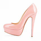 Chaussures Femme à Talons Hauts Baotou Bout Rond Grande Taille Européenne Et Américaine