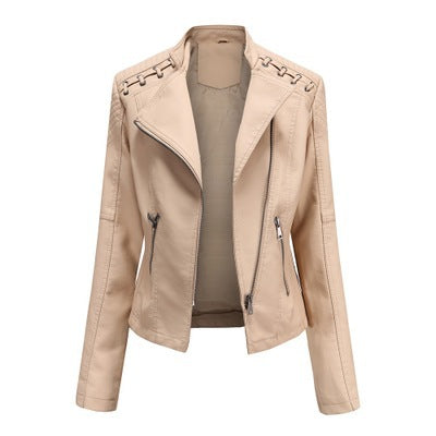 Vestes en cuir pour femmes Blousons courts pour femmes Vestes en cuir fines et ajustées Combinaisons de moto pour femmes