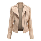 Vestes en cuir pour femmes Blousons courts pour femmes Vestes en cuir fines et ajustées Combinaisons de moto pour femmes