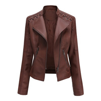 Vestes en cuir pour femmes Blousons courts pour femmes Vestes en cuir fines et ajustées Combinaisons de moto pour femmes
