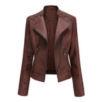 Vestes en cuir pour femmes Blousons courts pour femmes Vestes en cuir fines et ajustées Combinaisons de moto pour femmes