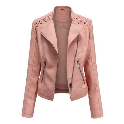 Vestes en cuir pour femmes Blousons courts pour femmes Vestes en cuir fines et ajustées Combinaisons de moto pour femmes