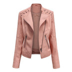 Vestes en cuir pour femmes Blousons courts pour femmes Vestes en cuir fines et ajustées Combinaisons de moto pour femmes