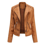 Vestes en cuir pour femmes Blousons courts pour femmes Vestes en cuir fines et ajustées Combinaisons de moto pour femmes