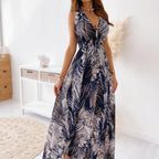 Robe imprimée à nouer pour femme