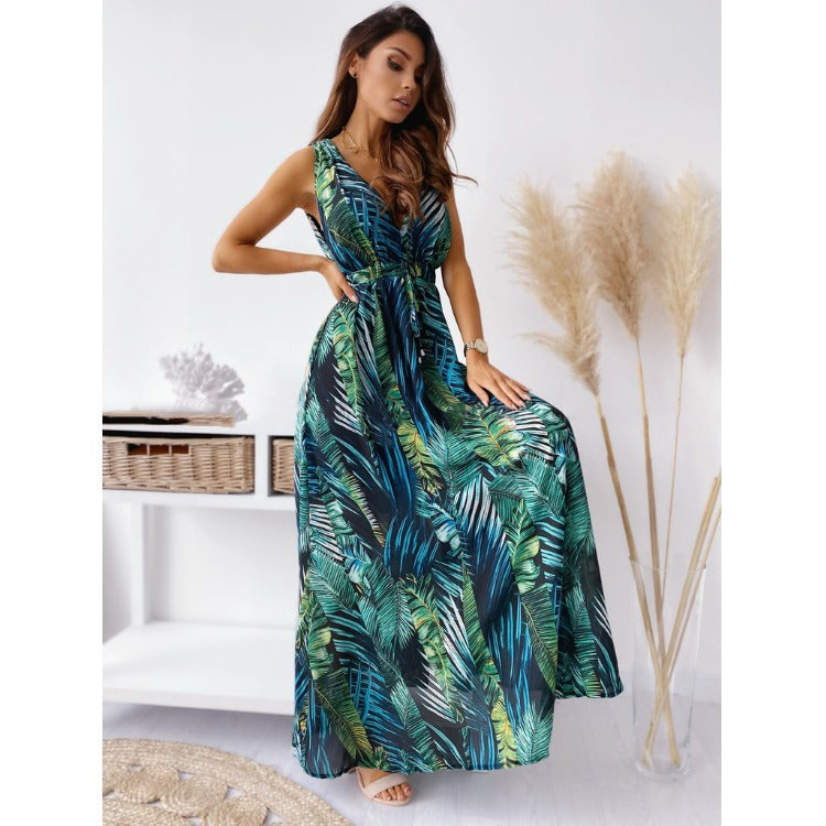 Robe imprimée à nouer pour femme