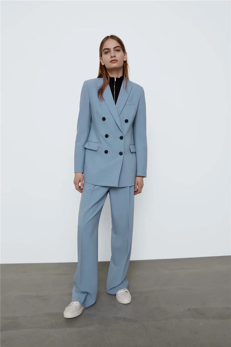 Blazer mi-long croisé