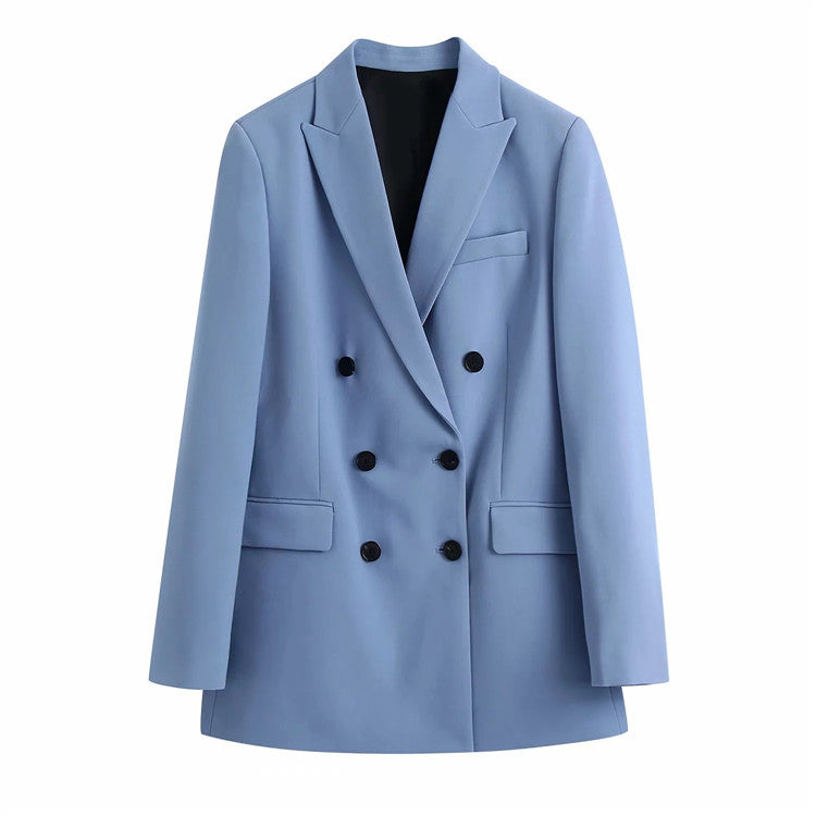 Blazer mi-long croisé
