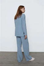 Blazer mi-long croisé