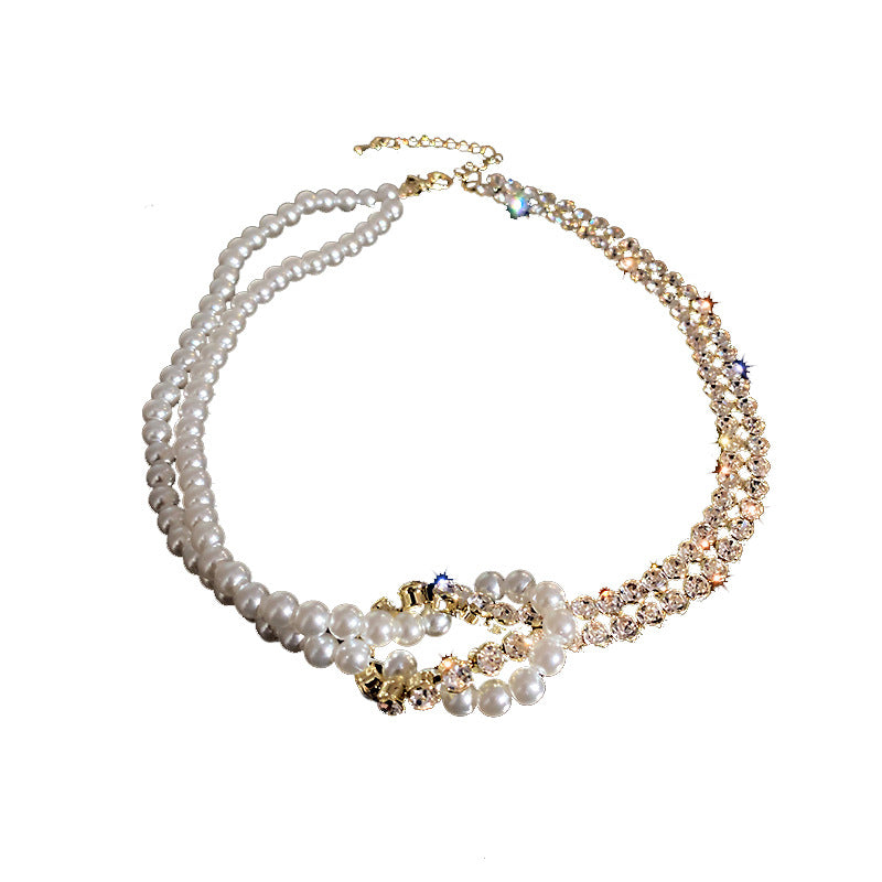 Colliers Ras du Cou Perles de Cristal pour Femmes Courte Chaîne Strass Colliers Bijoux de Déclaration
