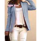 SHUJIN Fashion Chemise à manches longues de couleur bonbon, blazer fin de bureau pour femme, automne, blazer fin décontracté pour femme, vestes de costume, manteau rose