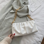 Sac à bandoulière, couleur unie, chaîne, pochette de soirée, sac enveloppe