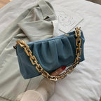 Sac à bandoulière, couleur unie, chaîne, pochette de soirée, sac enveloppe